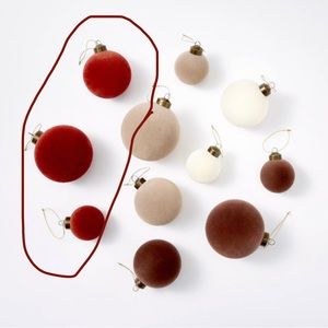 6 Red Velvet Tree Ornaments Threshold designed with Studio McGee